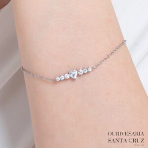 LUCA BARRA Pulseira de Aço Zircónias