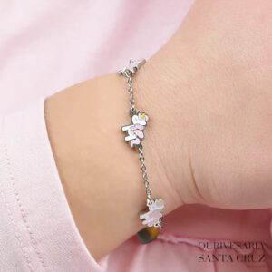 LUCA BARRA Pulseira de Aço com Unicórnio