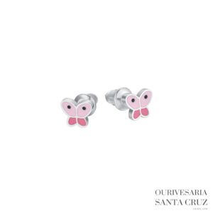 LUCA BARRA Brincos de Aço Borboletas