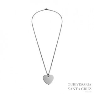 HASSU Colar de Aço Amuletos - Coração