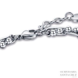 LUCA BARRA Pulseira de Aço Tripla