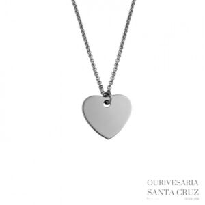 HASSU Colar de Aço Amuletos - Coração